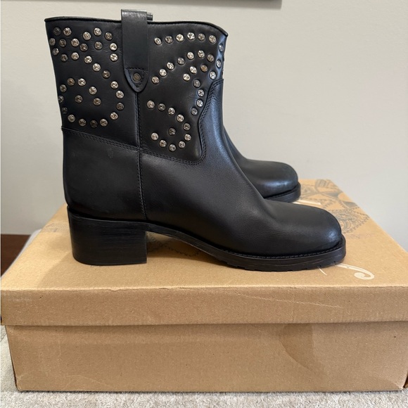 Free People Shoes - Free People Harmony black studded boots NEW 8